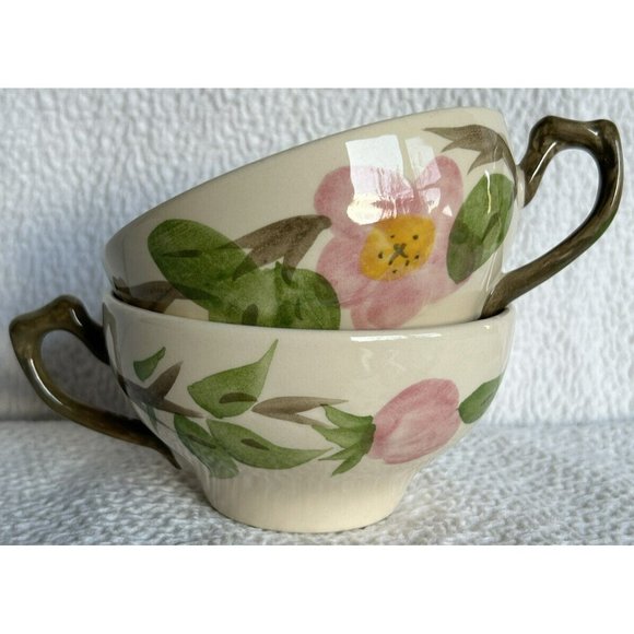 Vintage Franciscan Dinnerware (2) Desert Rose Coffee Cups Made In England EUC - Picture 1 of 11